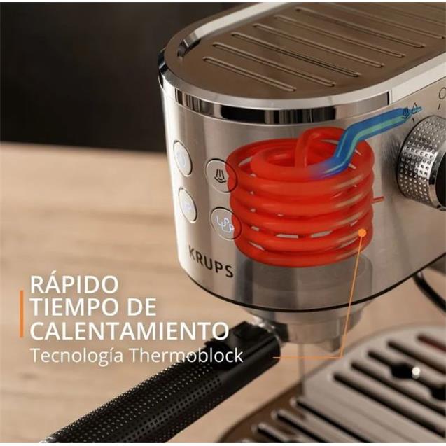 Cafetera Krups Virtuoso 1.1lts Inox (XP444C10)