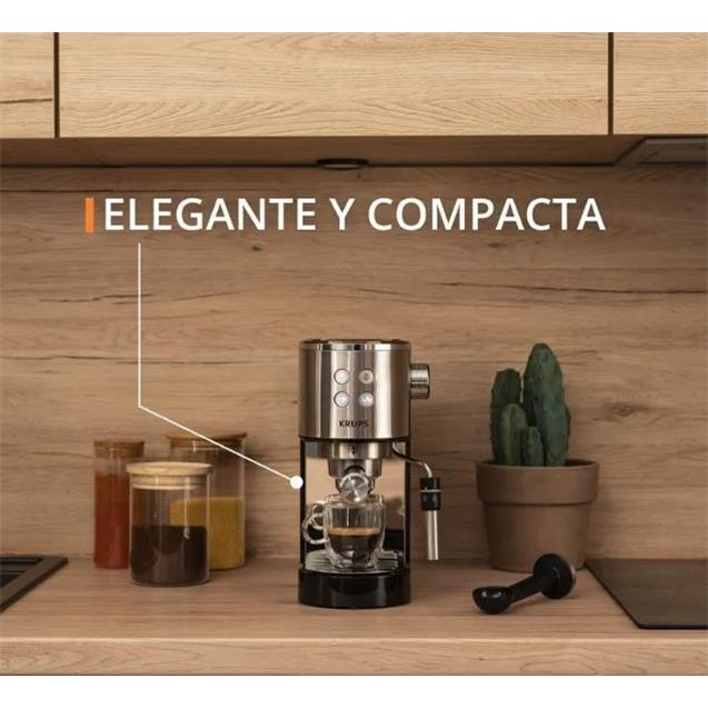 Cafetera Krups Virtuoso 1.1lts Inox (XP444C10)