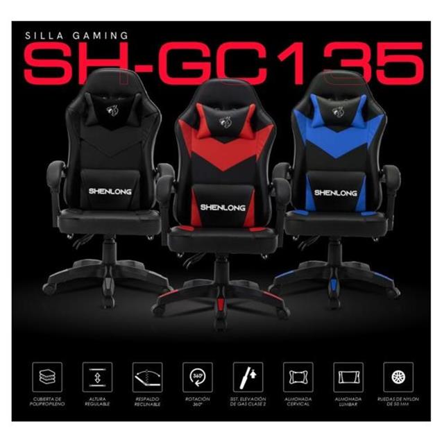 Silla Shenlong Gamer Reclinable Negra/Azul (GC135)