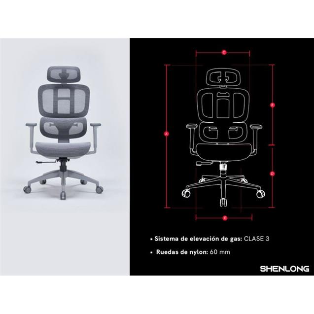 Silla Shenlong Oficina Reclinable Blanco (OF135)