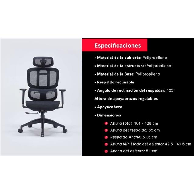 Silla Shenlong Oficina Reclinable Blanco (OF135)