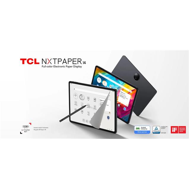 TABLET TCL NXTPAPER 14" 256GB 8+8GB 2.4K FLIPCASE+ KB + PEN- DARK GREY