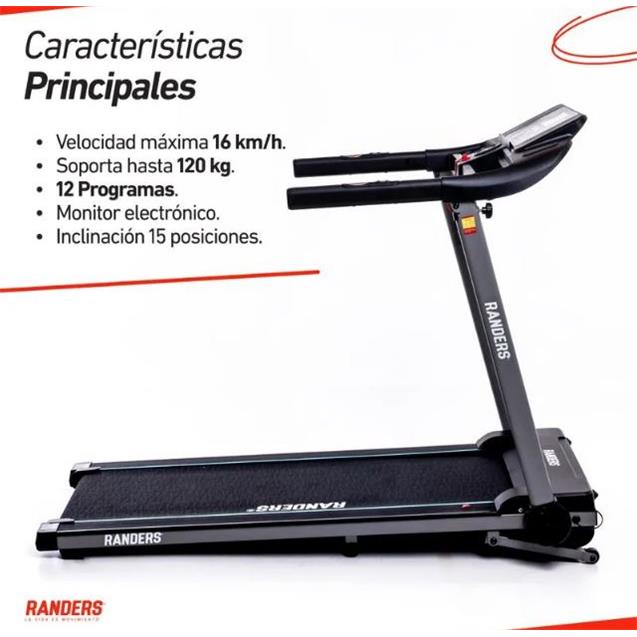 Cinta Motorizada Randers C/Incl 16 Kkm/H Hasta 120kg (ARG-4625X)
