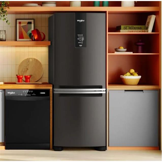 Heladera Whirlpool 443lts Nf Negro (WRE57CE)