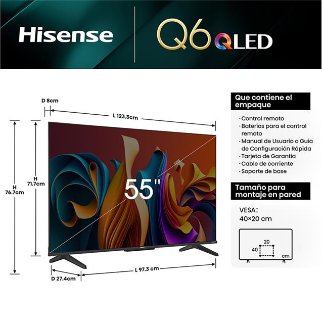 Smart TV Hisense Qled 55" 55Q6N