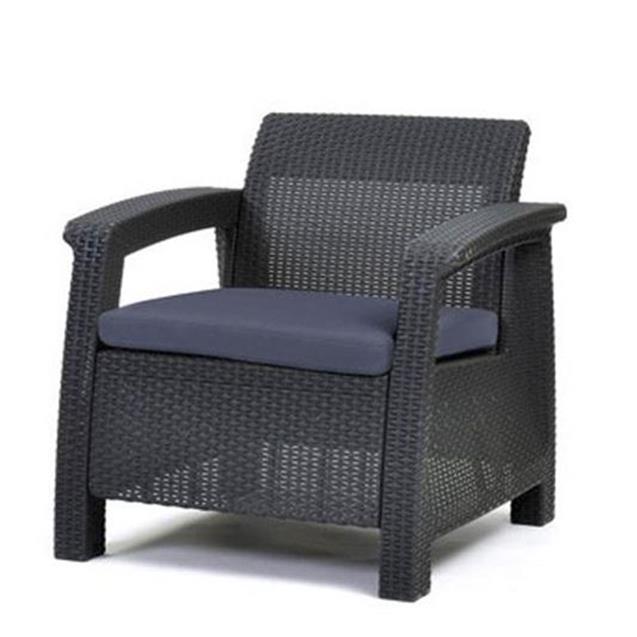 SET SILLONES KETER BALCONY EXTERIOR C/MESA GRAFITO (2+1)