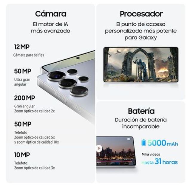Celular Samsung Galaxy S25 Ultra 256gb 12gb Titanium Black