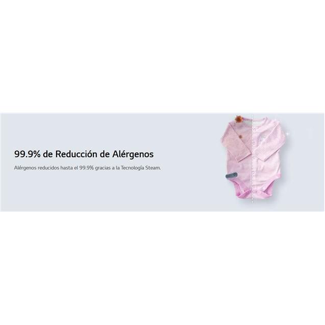 Lavasecarropas LG Steam 9/5kg 1200rpm Silver (WD90VVC4S6)