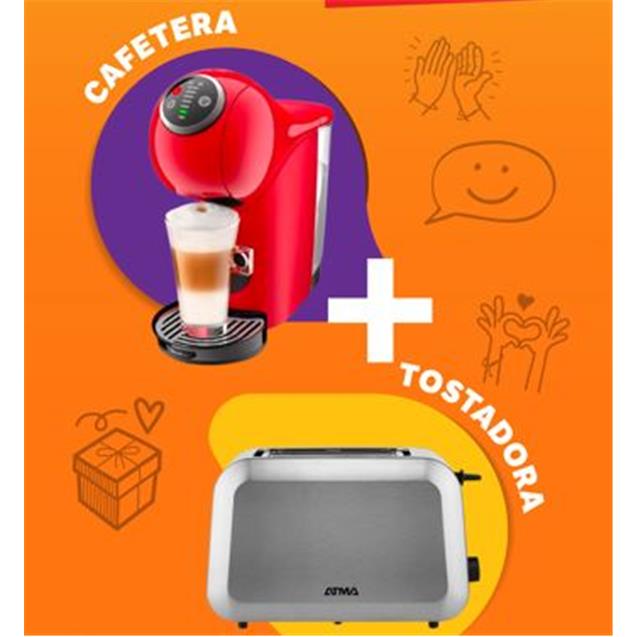 COMBO CAFETERA MOULINEX GENIO S PLUS (17117) + TOSTADORA ATMA INOX (16062)