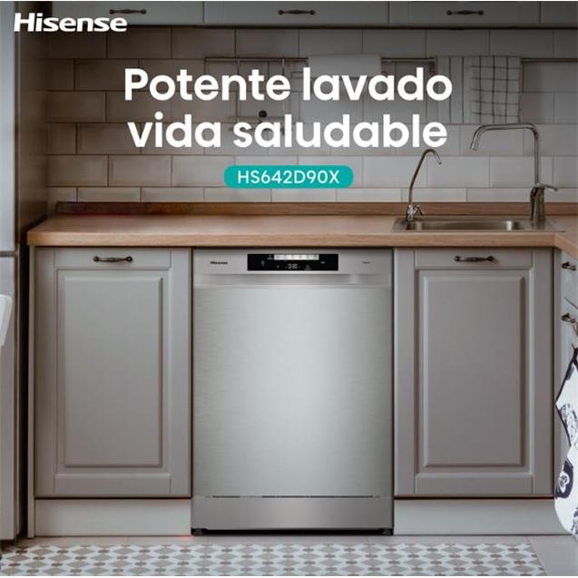Lavavajillas Hisense 14 Cubiertos Inox (HS642D90X)