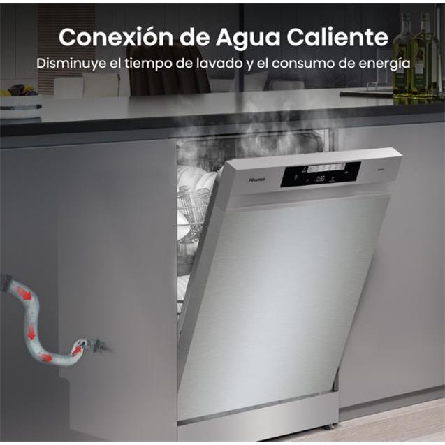 Lavavajillas Hisense 14 Cubiertos Inox (HS642D90X)