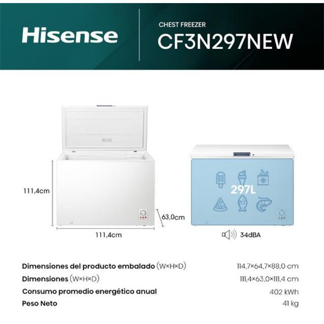 Freezer Hisense 297l Blanco (CF3N297NEW)