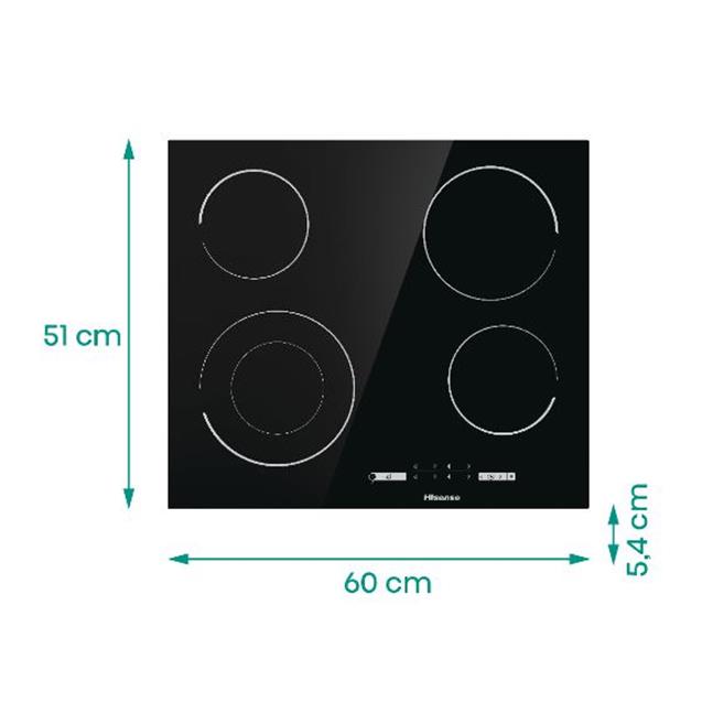 Anafe Hisense vitrocerámico 4 Hornallas (E6432C)