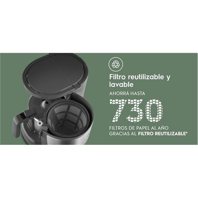 CAFETERA ELECTROLUX ECM12 0.6 LTS INOX