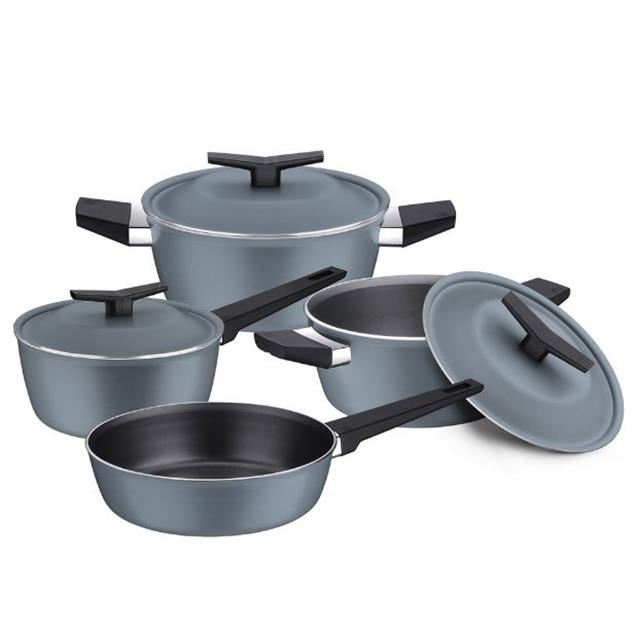 Set Ollas Tramontina Spezia Inducción Azul Y Negro 4pzs (28399/141)