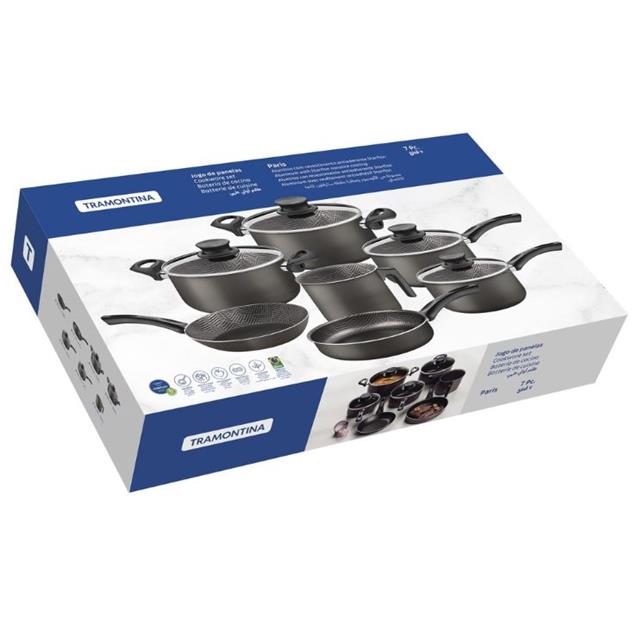 Set Ollas Tramontina Paris T Negro 7pzs (28599/602)