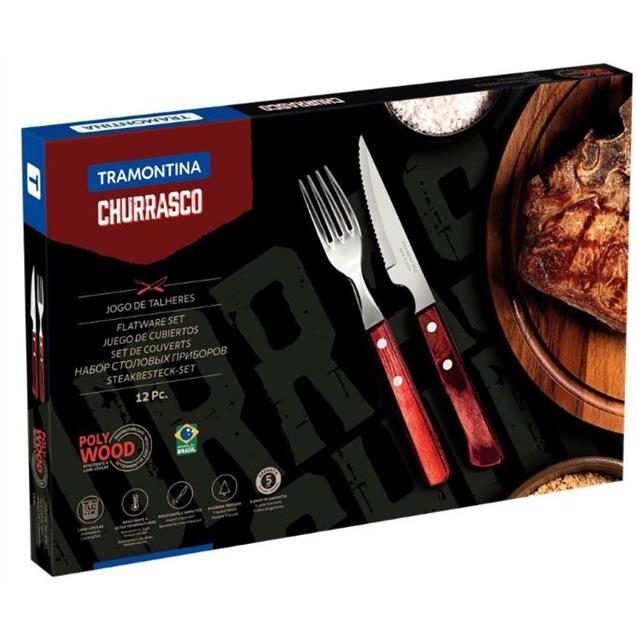 Set Cubiertos Tramontina Polywood 12 Pz (21199/709)