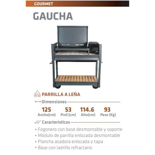 Parrilla Tromen Gaucha 125 Cm C/Tapa (02000059)
