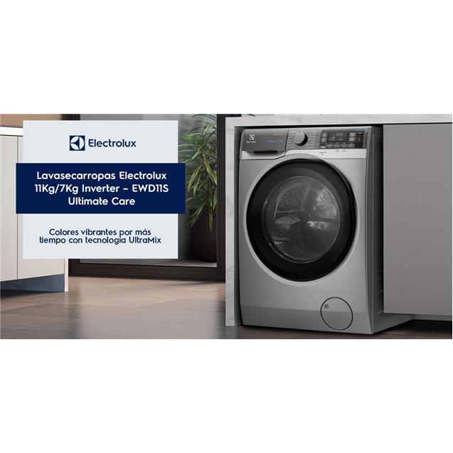 Lavasecarropas Electrolux 11/7 Kg Inverter Silver (EWD11S)