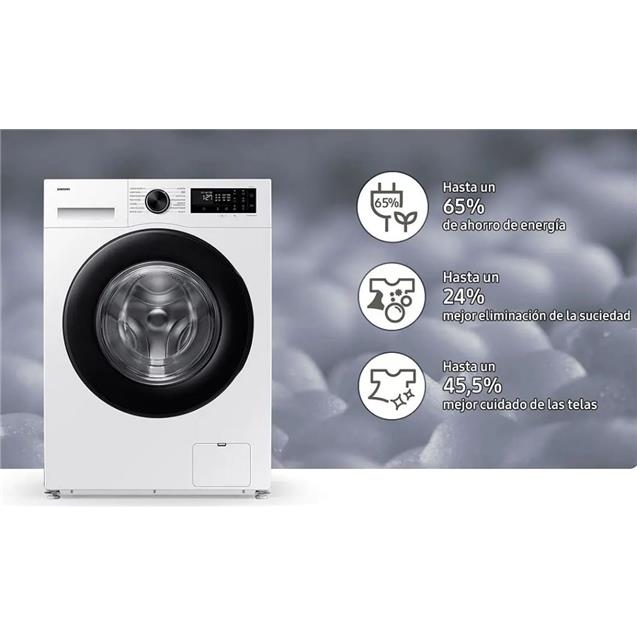 Lavarropas Samsung Digital Inverter Carga frontal C/ Ecobubble 10.5 Kg. Blanco (WW10CGC)