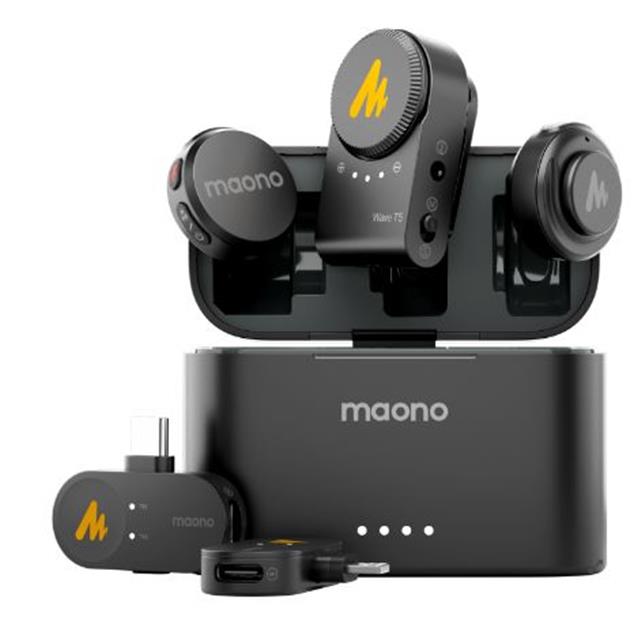 Micrófono Maono Wave T5 Inalámbrico. Lavalier Omnidireccional (WM650PA3)