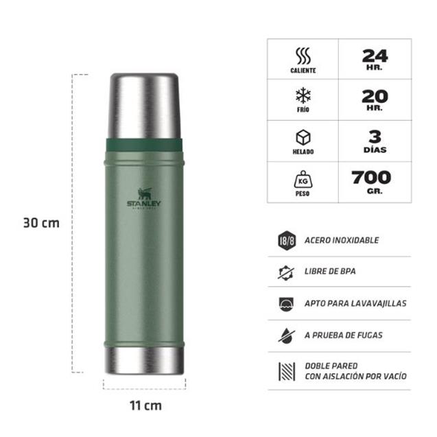 Termo Stanley Classic 591 Ml Verde (10-13281-006)