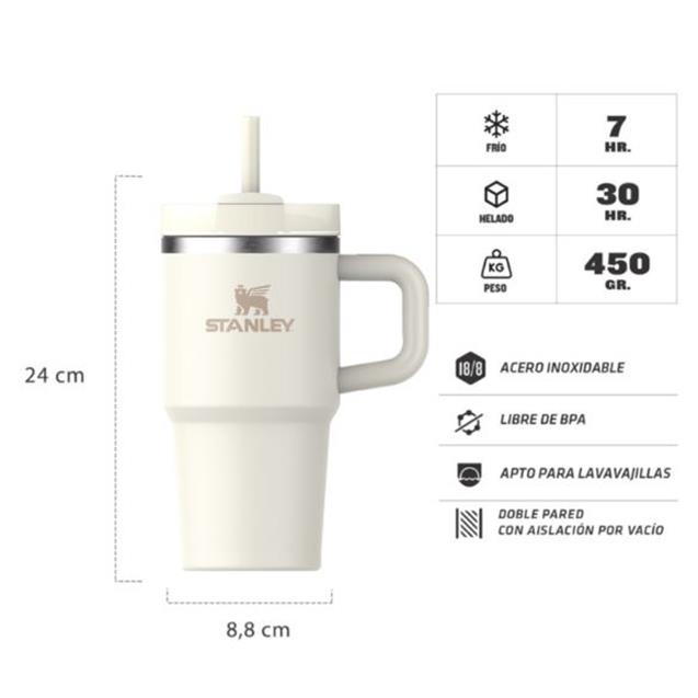 Vaso Stanley Quencher 591ml Cream (12817-133)