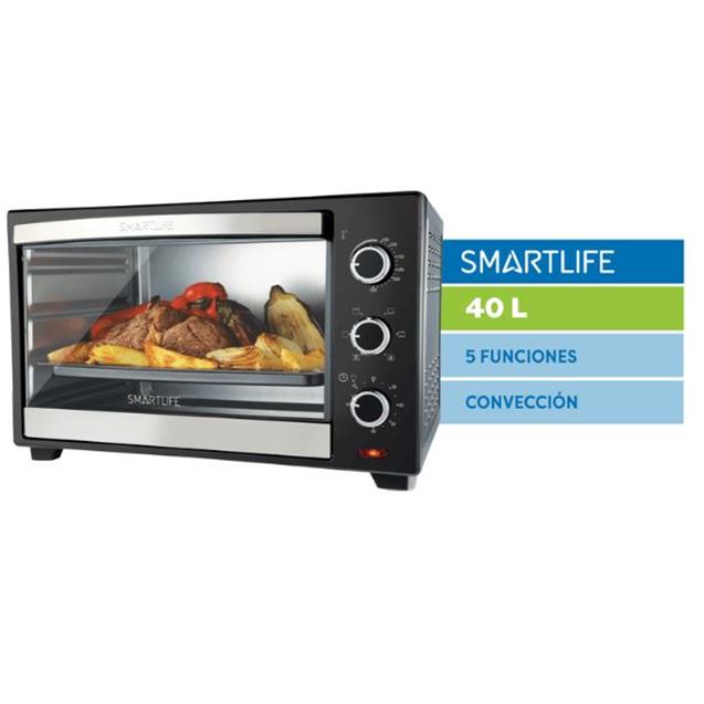 Horno Eléctrico Smartlife Convección 40lts  (SLTO0040PN)