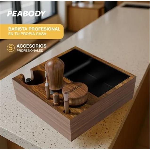 Kit Barista Peabody Madera Saman- 5 Accesorios (PE-KB01)