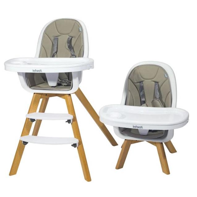 Silla Comer Infanti Nordic Meal - 2 Alturas Gris