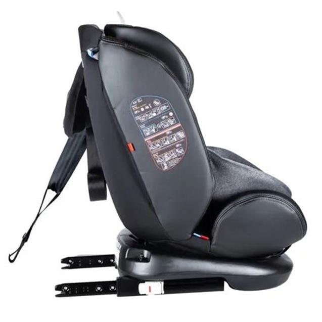Butaca Auto Infanti I-Giro 360 C/Alarma Isofix-Top Tether - Apto Cinturon Hasta 12 Años Gris Oscuro