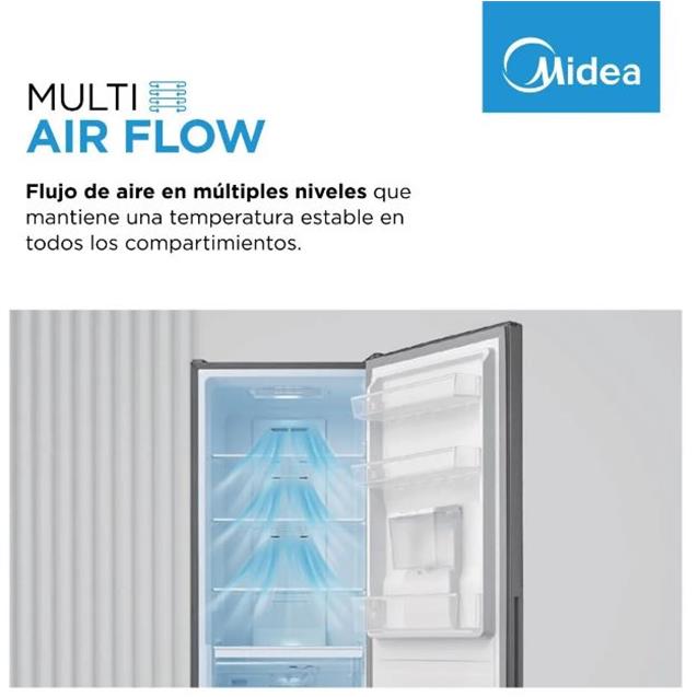 Heladera Midea No Frost Inverter 300lts Silver (MDRB424FGE46AW)