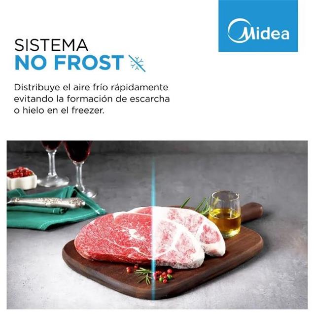 Heladera Midea No Frost Inverter 300lts Silver (MDRB424FGE46AW)