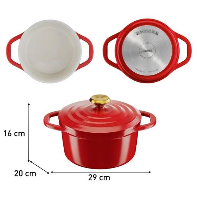 Olla T-Fal Tapa Air Red 20cm (E2544455)