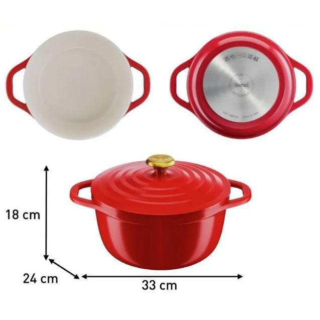 Olla T-Fal Tapa Air Red 24cm (E2544655)