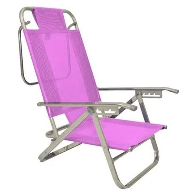 Reposera Descansar 5 Posic. Alum. Oval Violeta (80005)