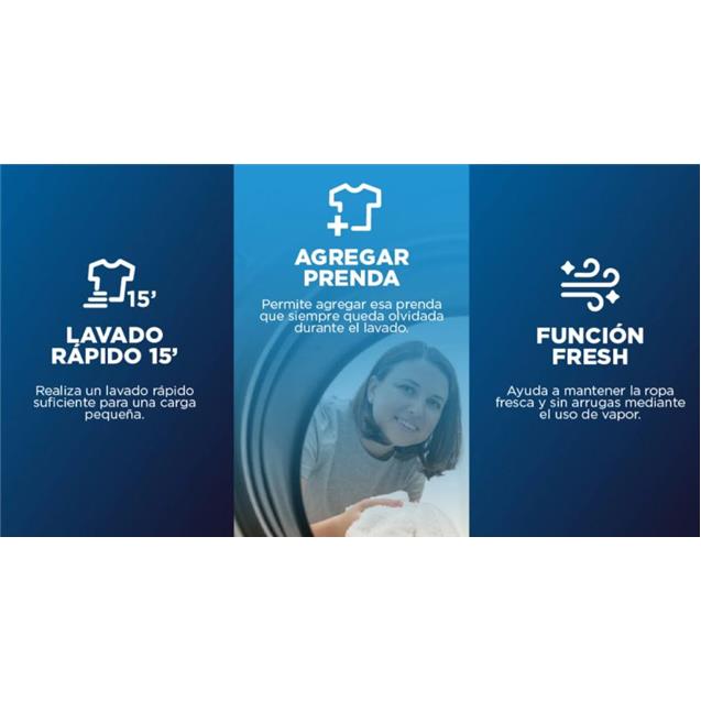 Lavasecarropas Midea 8/6kg Inverter Wi-Fi Blanco (MF200D80WB/W)