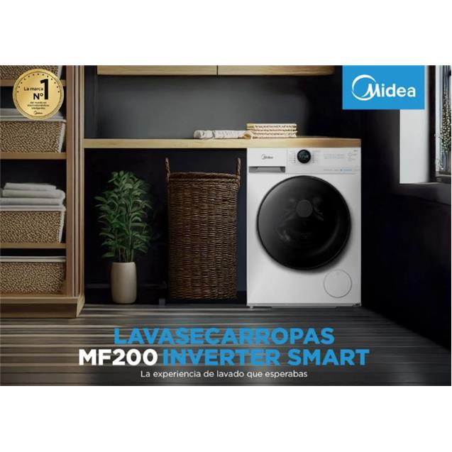 Lavasecarropas Midea 8/6kg Inverter Wi-Fi Blanco (MF200D80WB/W)