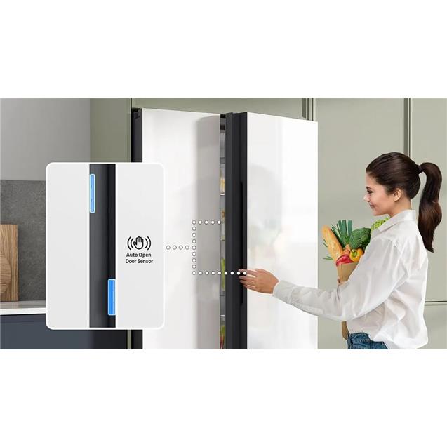 Heladera Samsung Sbs Bespoke 654lts Mixed White-Navy (RS23CB760A7N)