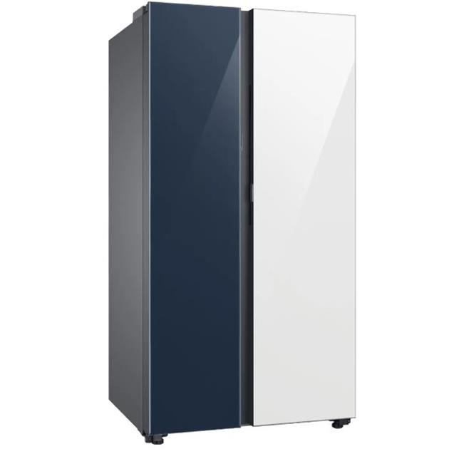 Heladera Samsung Sbs Bespoke 654lts Mixed White-Navy (RS23CB760A7N)