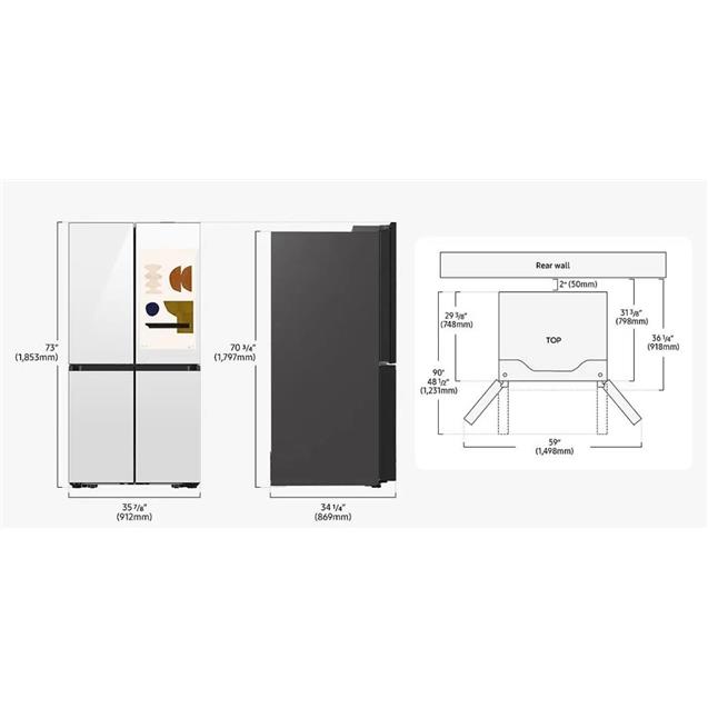 Heladera Samsung 843 Lts Bespoke French (RF29DB995012BG)