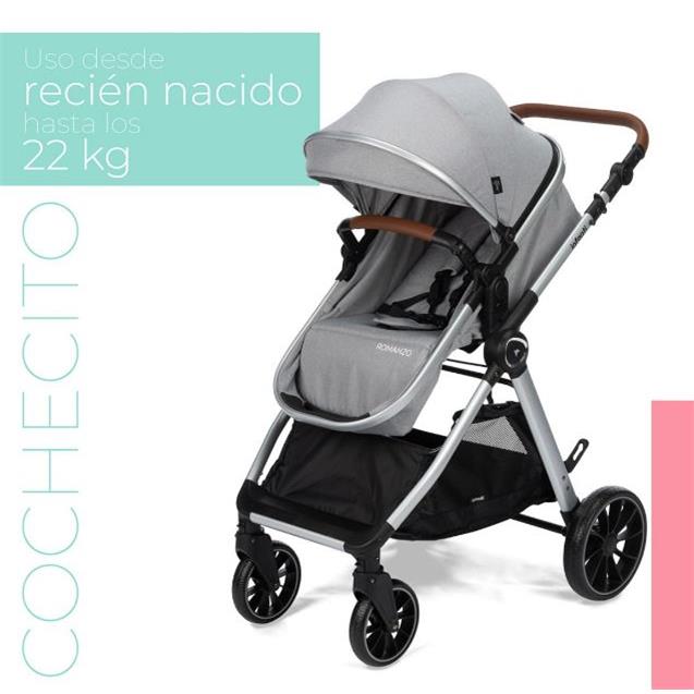 Cochecito Infanti Romanzo Negro Y Gris (3478)