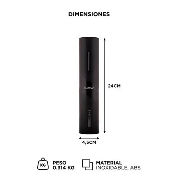 Sacacorchos Automático Gadnic A Pilas C/Accesorios (V8094)