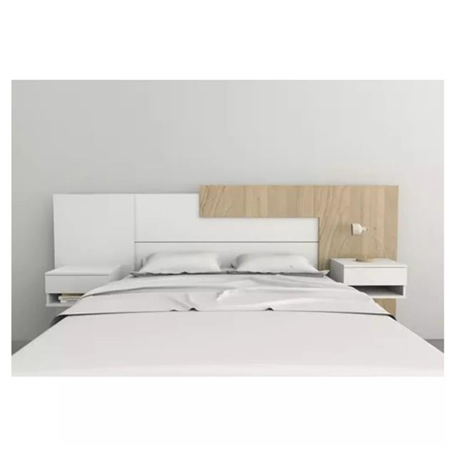 Respaldo Tables Big Minimal C/Mesa De Luz Flotantes Para Box De 1,40m Y 1,60m Olmo / Everest (6446)