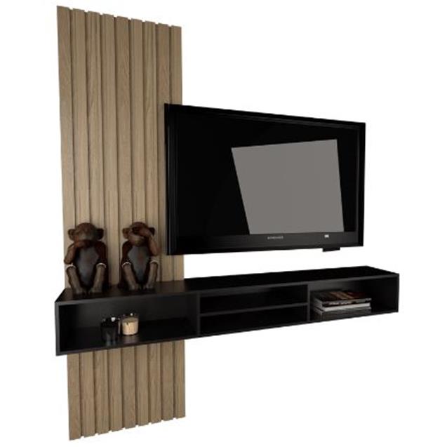 Rack Tv Tables  P/Colgar 180 Cm Olmo/F.Negro (1407)