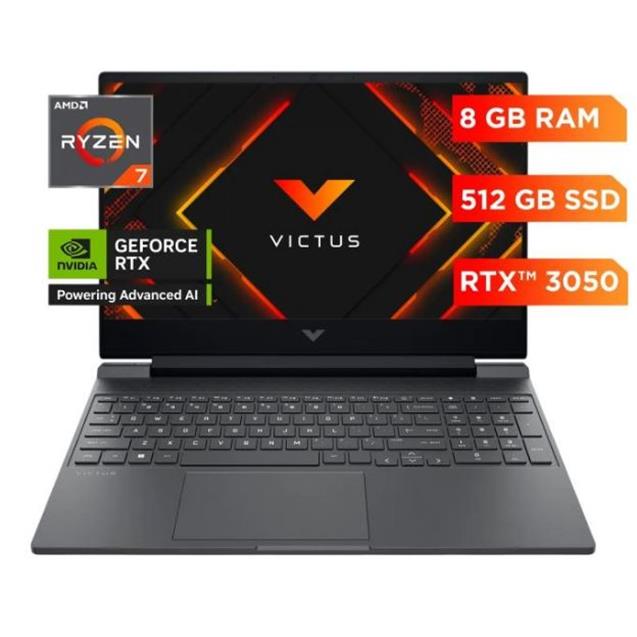 Notebook Hp Victus  R7-7445h/ 8gb 512 Ssd/ Rtx 3050/ 15.6" Fhd/ W11hsl (15FD3024LA)