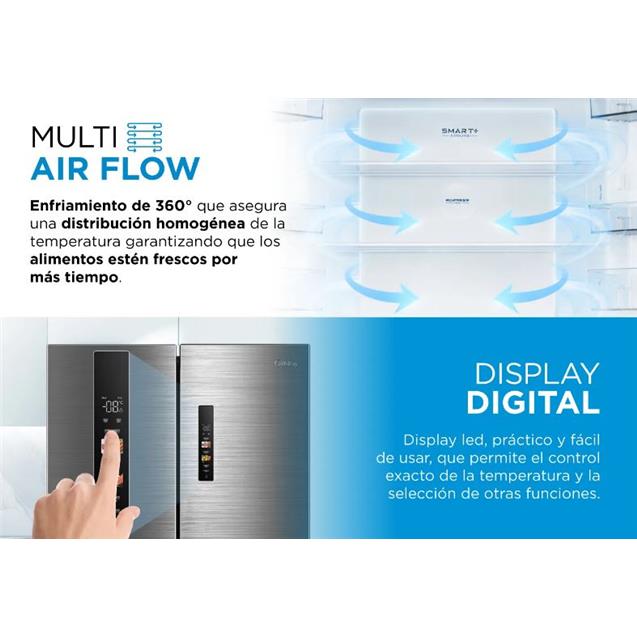 Heladera Midea Inverter Multidoor 475 Lts (MDRM691FGF46AD)