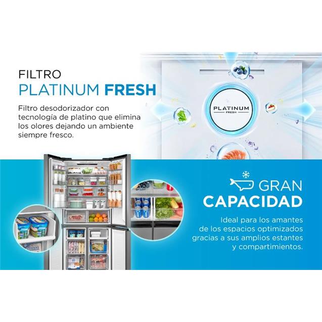 Heladera Midea Inverter Multidoor 475 Lts (MDRM691FGF46AD)