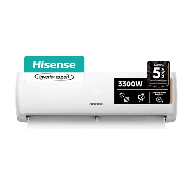 Aire Acondicionado Split Inverter Hisense 3000 W Frio Calor Blanco (AS12UR4S)