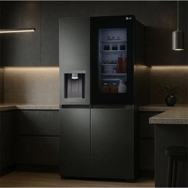 Heladera LG Inverter 718 Lts  Frenchdoor Instaview Smart Black (GS77SXTC)